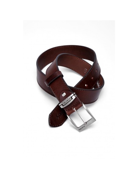 Pasek skórzany "Denim Brown"